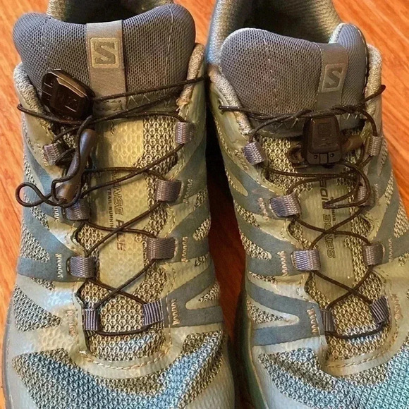 Salomon vibe gore Tex teal running shoes size 8 - Picture 3 of 9